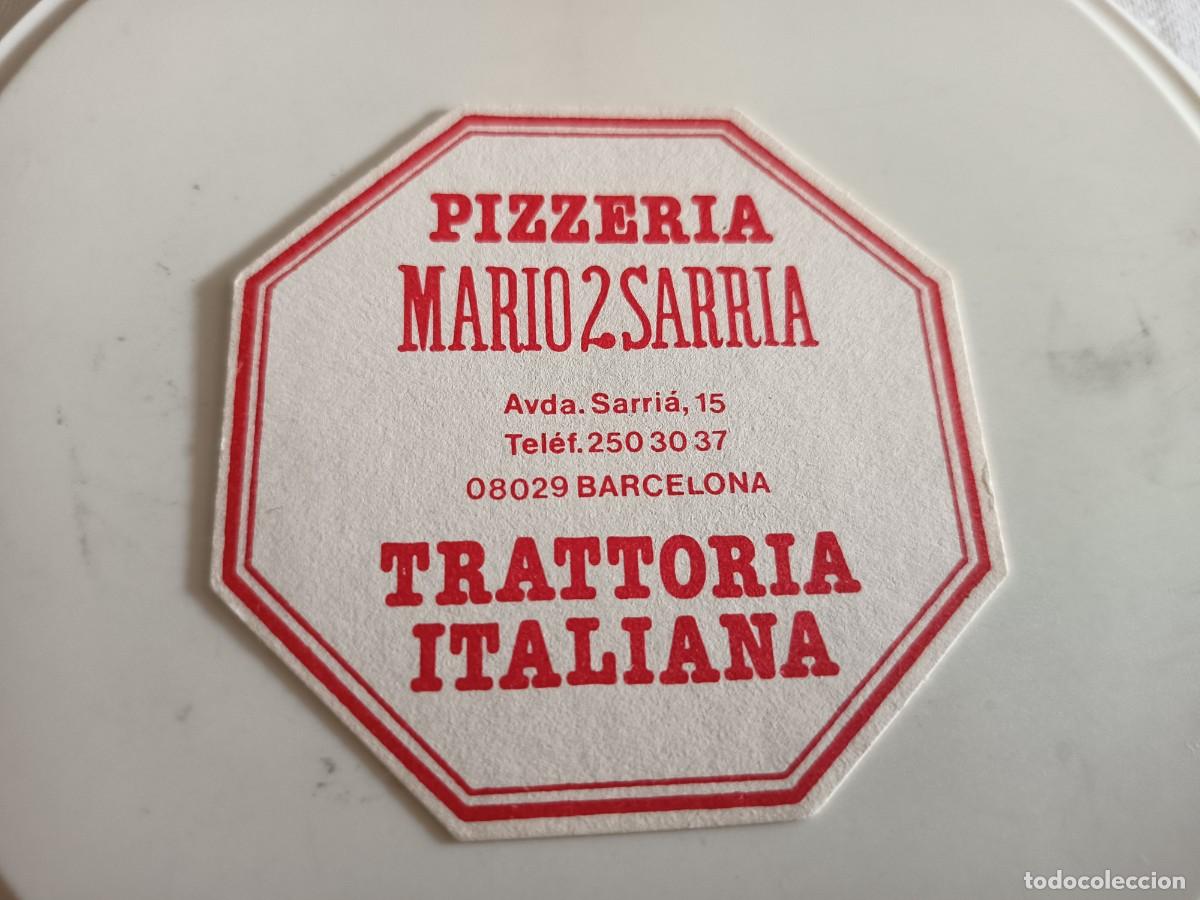 Otros art&iacute;culos de coleccionismo en papel: POSAVASOS PIZZERIA MARIO 2 SARRIA-BARCELONA