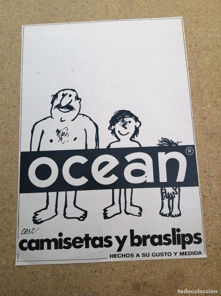 Otros art&iacute;culos de coleccionismo en papel: ANUNCIO. CAMISETAS Y BRASLIPS OCEAN