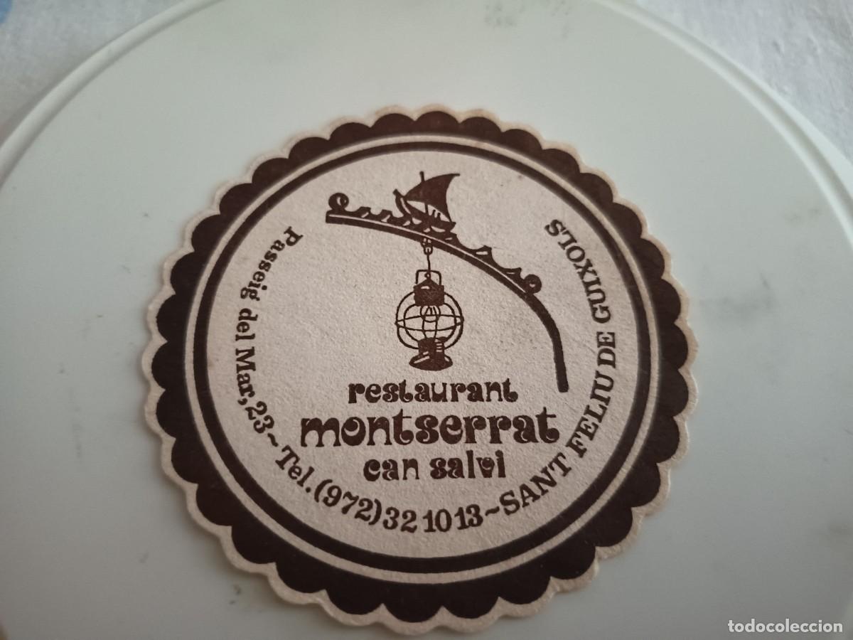 Otros art&iacute;culos de coleccionismo en papel: POSAVASOS RESTAURANT MONSERRAT CAN SALVI-SANT FELIU DE GUIXOLS-GIRONA