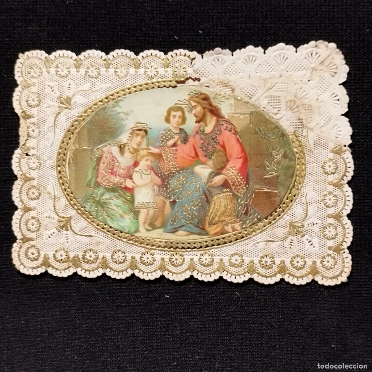 Otros art&iacute;culos de coleccionismo en papel: ESTAMPA PUNTILLA CALADA - JESUS CON NI&Ntilde;OS -