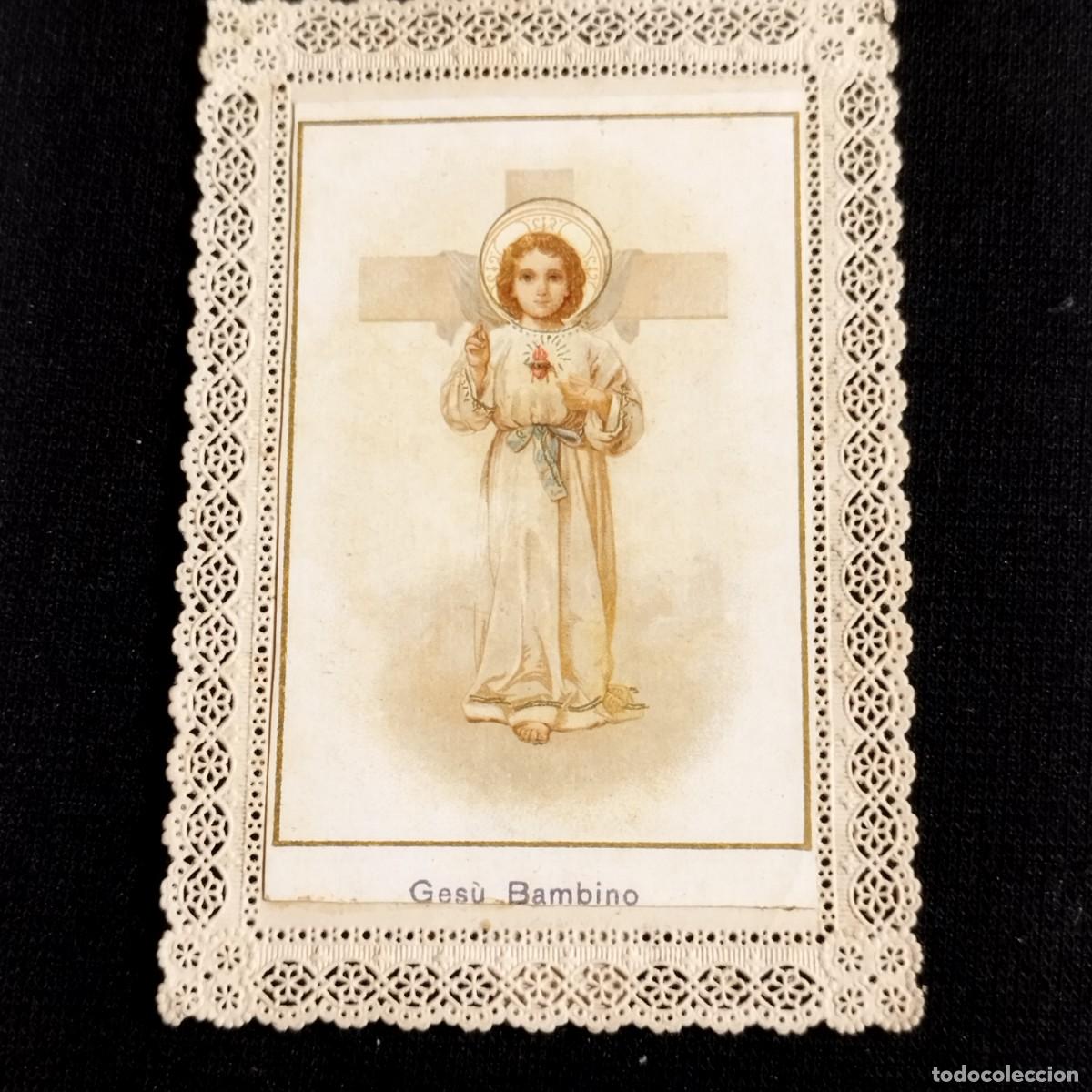 Collectionnisme Papier divers: ESTAMPA GESU BAMBINO - NI&Ntilde;O JESUS BENDICIENDO - PUNTILLA CALADA -