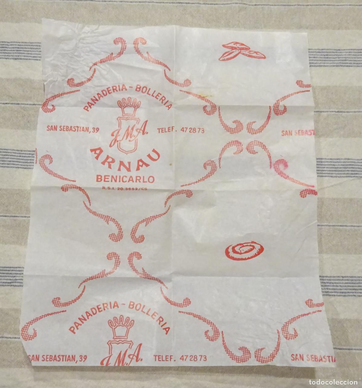 Otros art&iacute;culos de coleccionismo en papel: PAPEL ENVOLVER HORNOS Y PASTELER&Iacute;AS BENICARL&Oacute;. ARNAU / SOLER / SUSANA / SERGIO