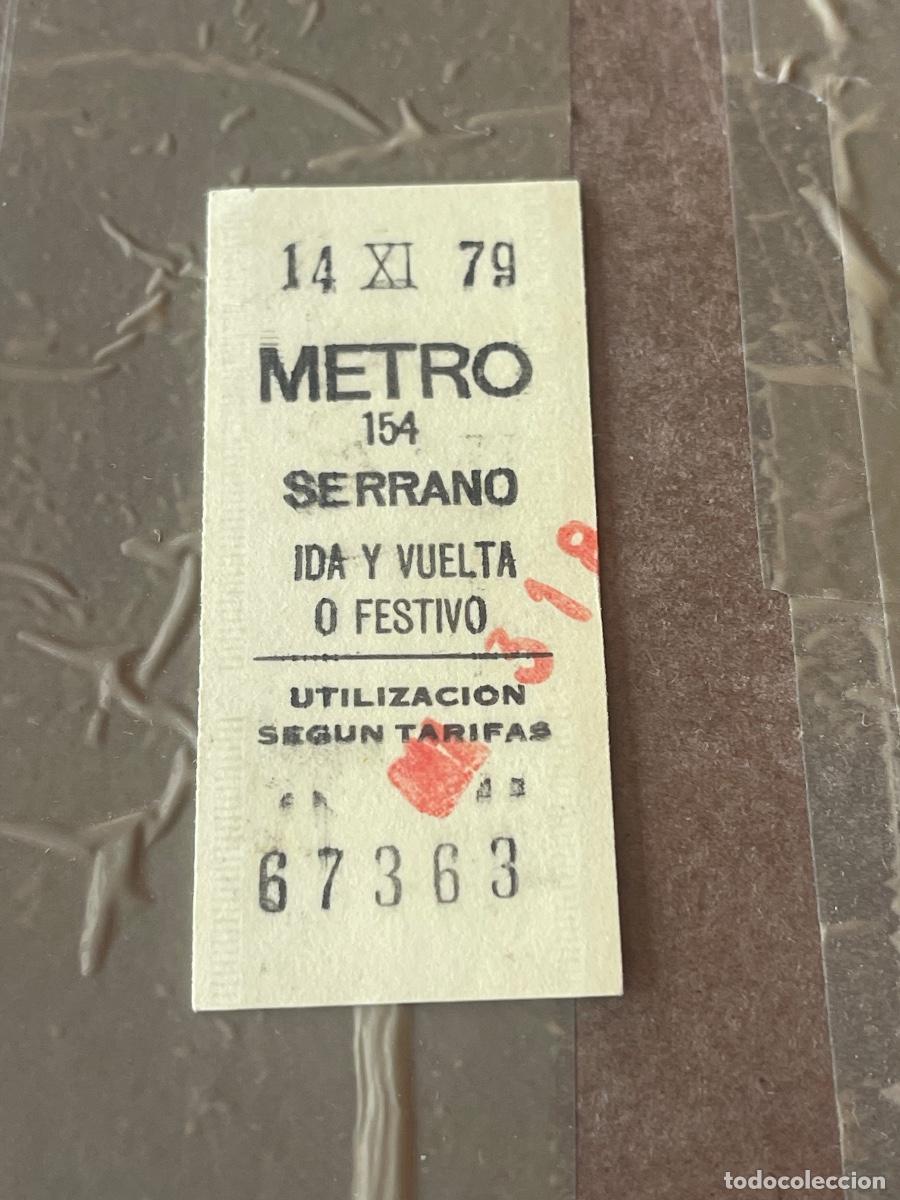 Altri oggetti di carta: BILLETE METRO DE MADRID 1979 IDA Y VUELTA O FESTIVO AMARILLO - PARADA SERRANO 154