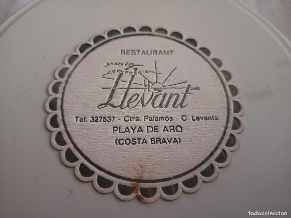 Otros art&iacute;culos de coleccionismo en papel: POSAVASOS RESTAURANTE LLEVANT-PLATJA D'ARO-GIRONA