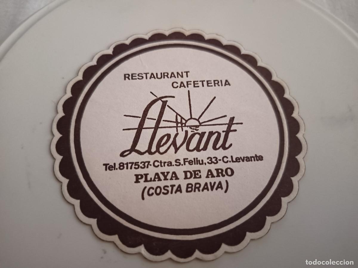 Otros art&iacute;culos de coleccionismo en papel: POSAVASOS RESTAURANTE LLEVANT-PLATJA D'ARO-GIRONA