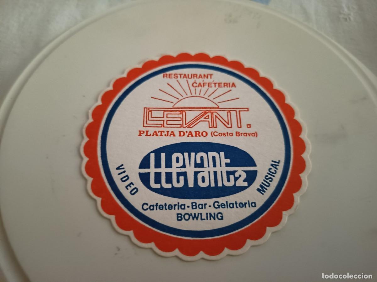 Otros art&iacute;culos de coleccionismo en papel: POSAVASOS RESTAURANTE LLEVANT 1-2-PLATJA D'ARO-GIRONA