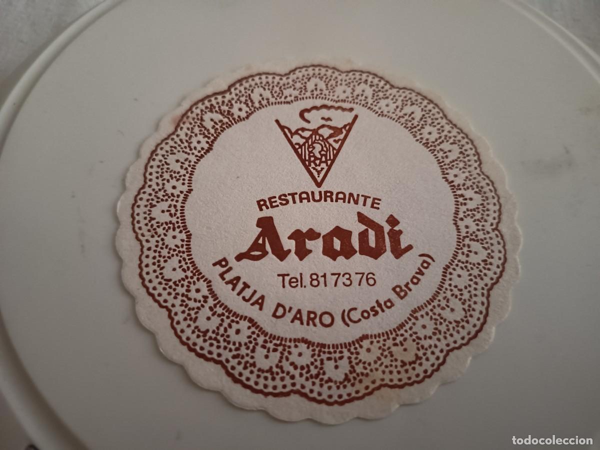 Otros art&iacute;culos de coleccionismo en papel: POSAVASOS RESTAURANTE ARADI-PLATJA DE'ARO-GIRONA