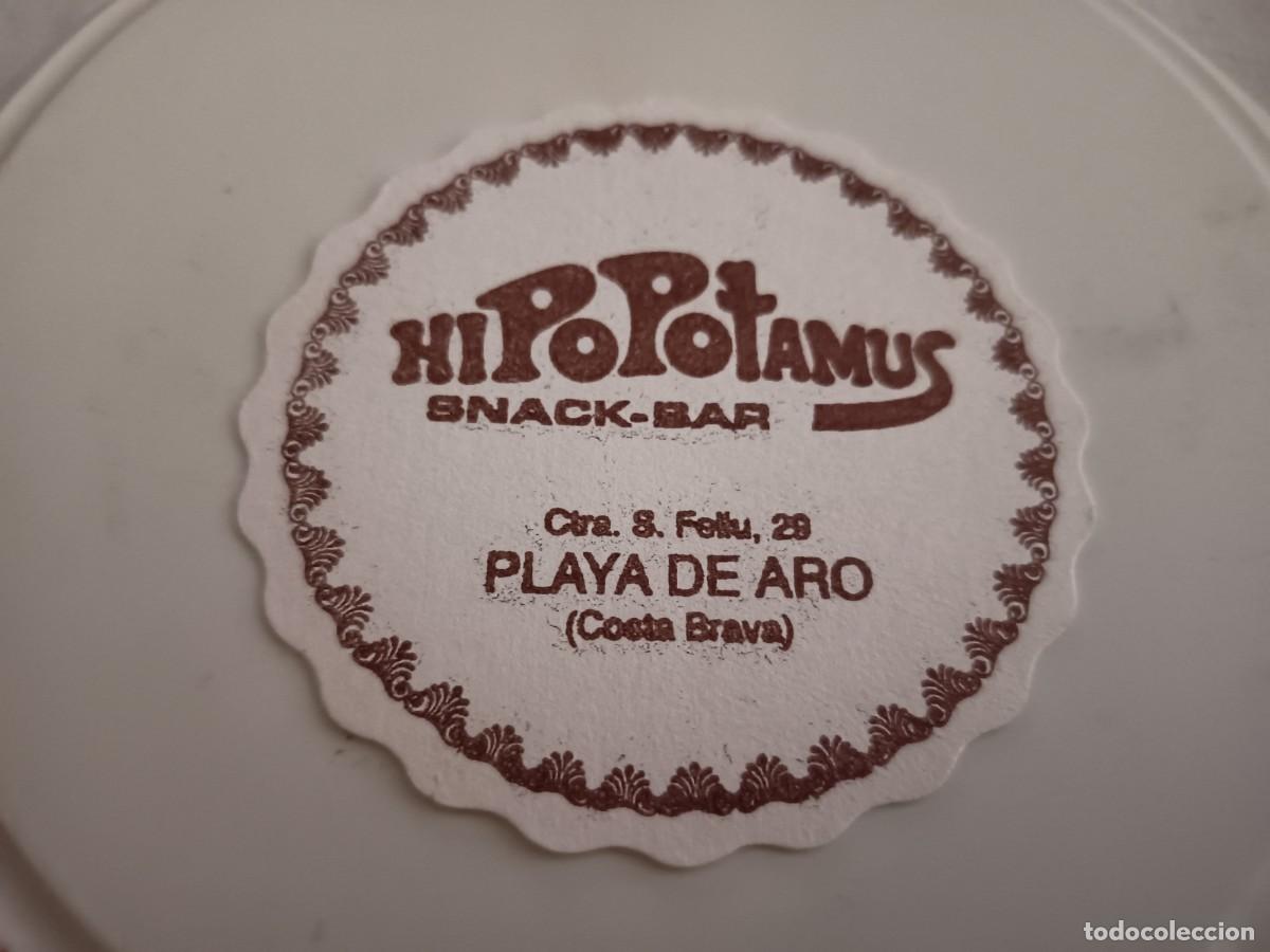 Otros art&iacute;culos de coleccionismo en papel: POSAVASOS RESTAURANTE HIPOPOTAMUS-PLATJA DE'ARO-GIRONA