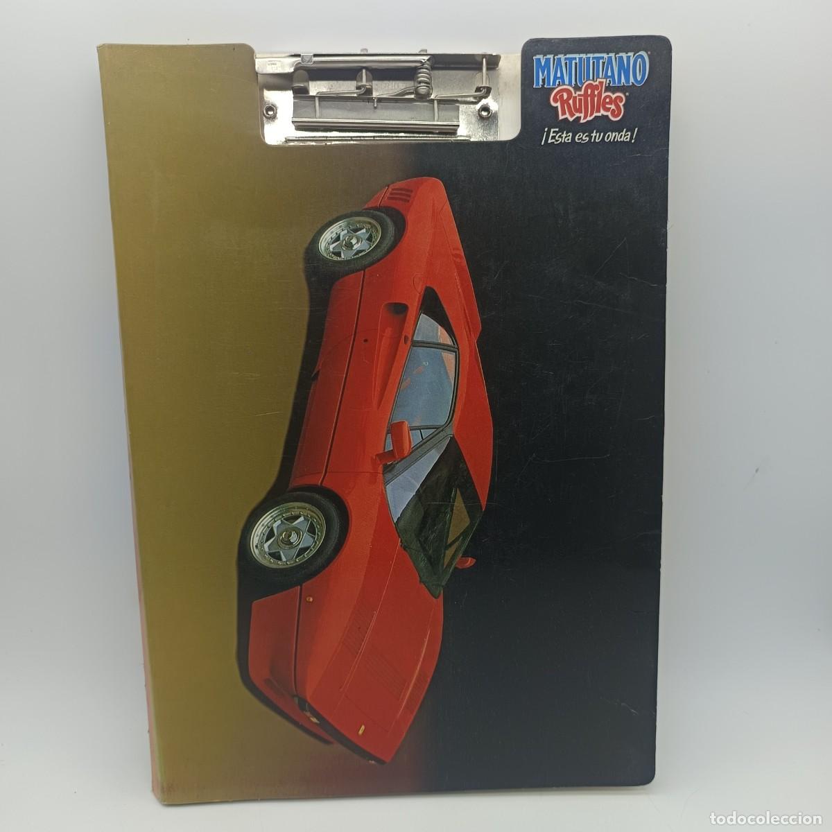 Otros art&iacute;culos de coleccionismo en papel: Carpeta Matutano Ruffles Ferrari GTO a&ntilde;os 80 &ndash; Publicidad automovilismo