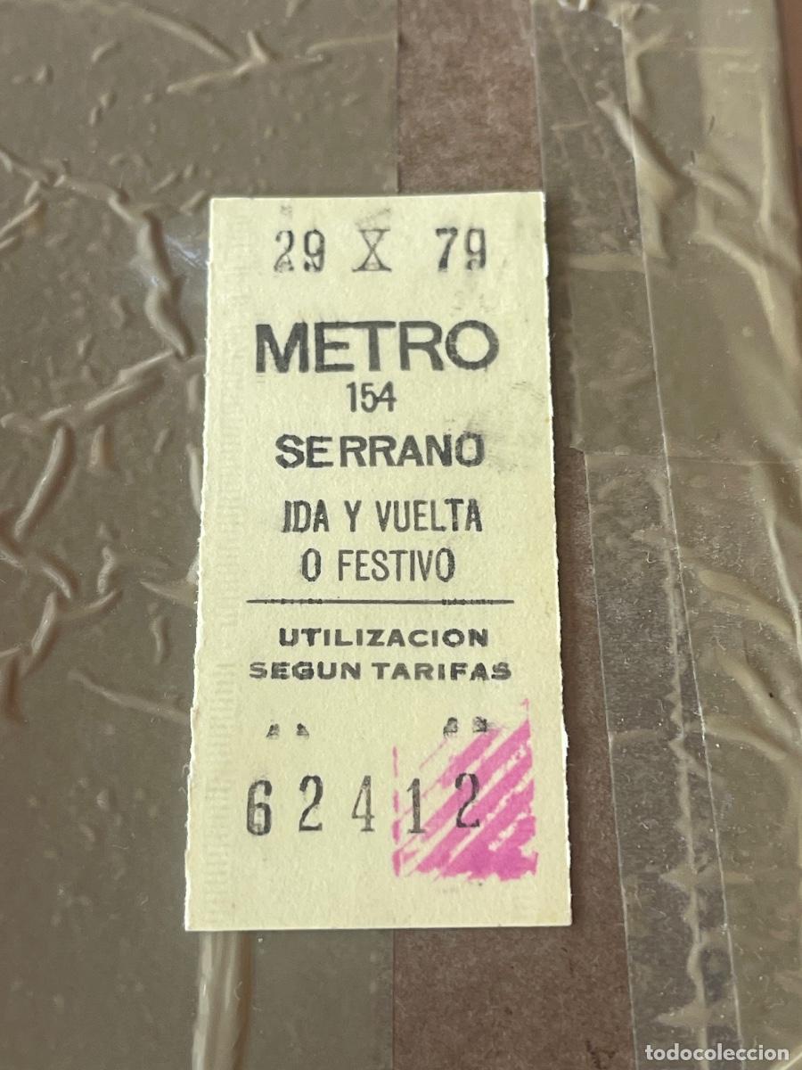 Altri oggetti di carta: BILLETE METRO DE MADRID 1979 IDA Y VUELTA O FESTIVO AMARILLO - PARADA SERRANO 154