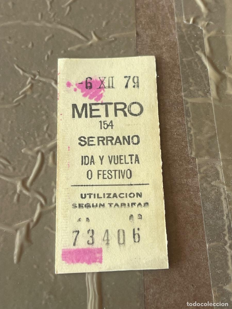 Collectionnisme Papier divers: BILLETE METRO DE MADRID 1979 IDA Y VUELTA O FESTIVO AMARILLO - PARADA SERRANO 154