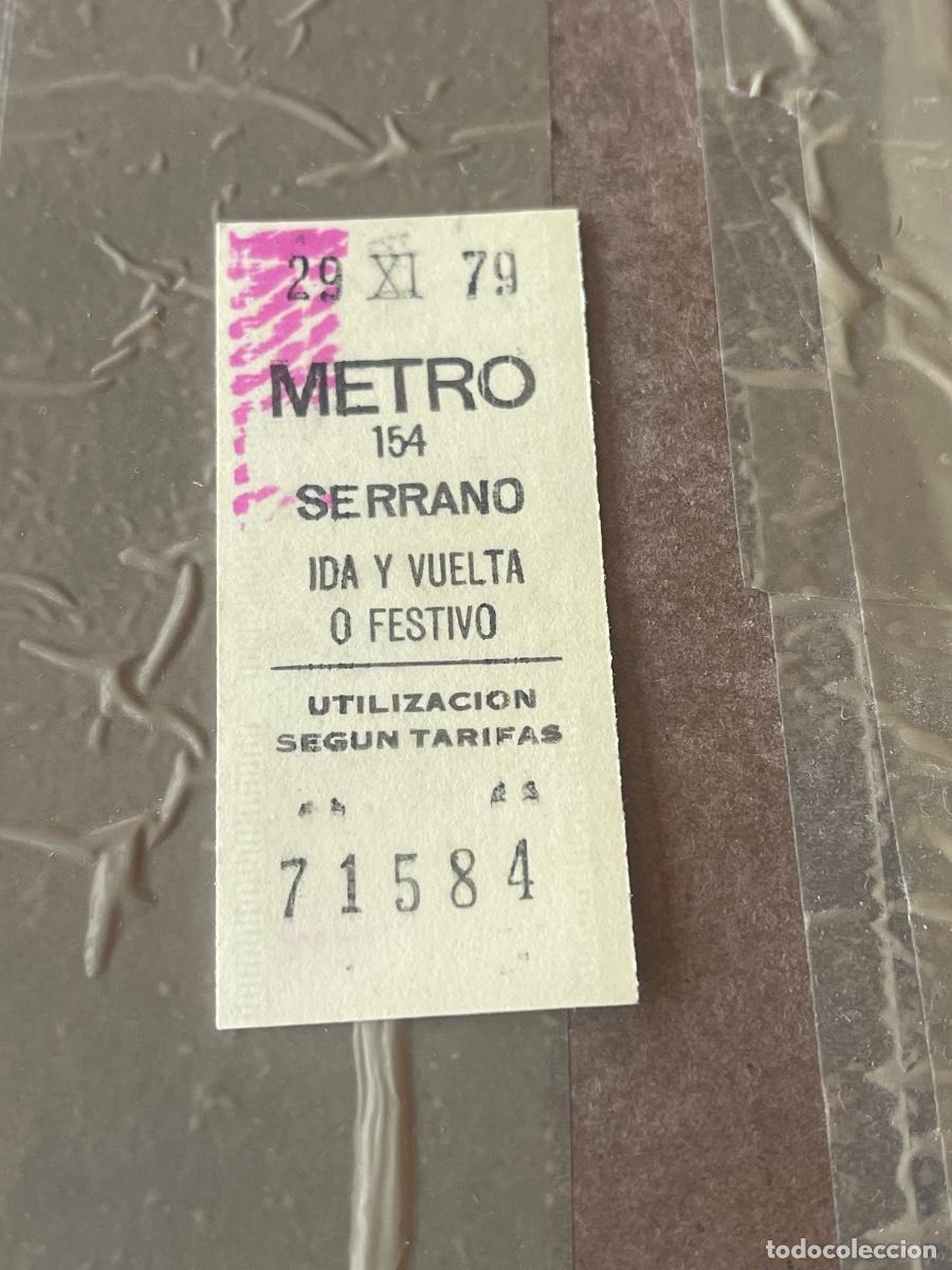 Otros art&iacute;culos de coleccionismo en papel: BILLETE METRO DE MADRID 1979 IDA Y VUELTA O FESTIVO AMARILLO - PARADA SERRANO 154