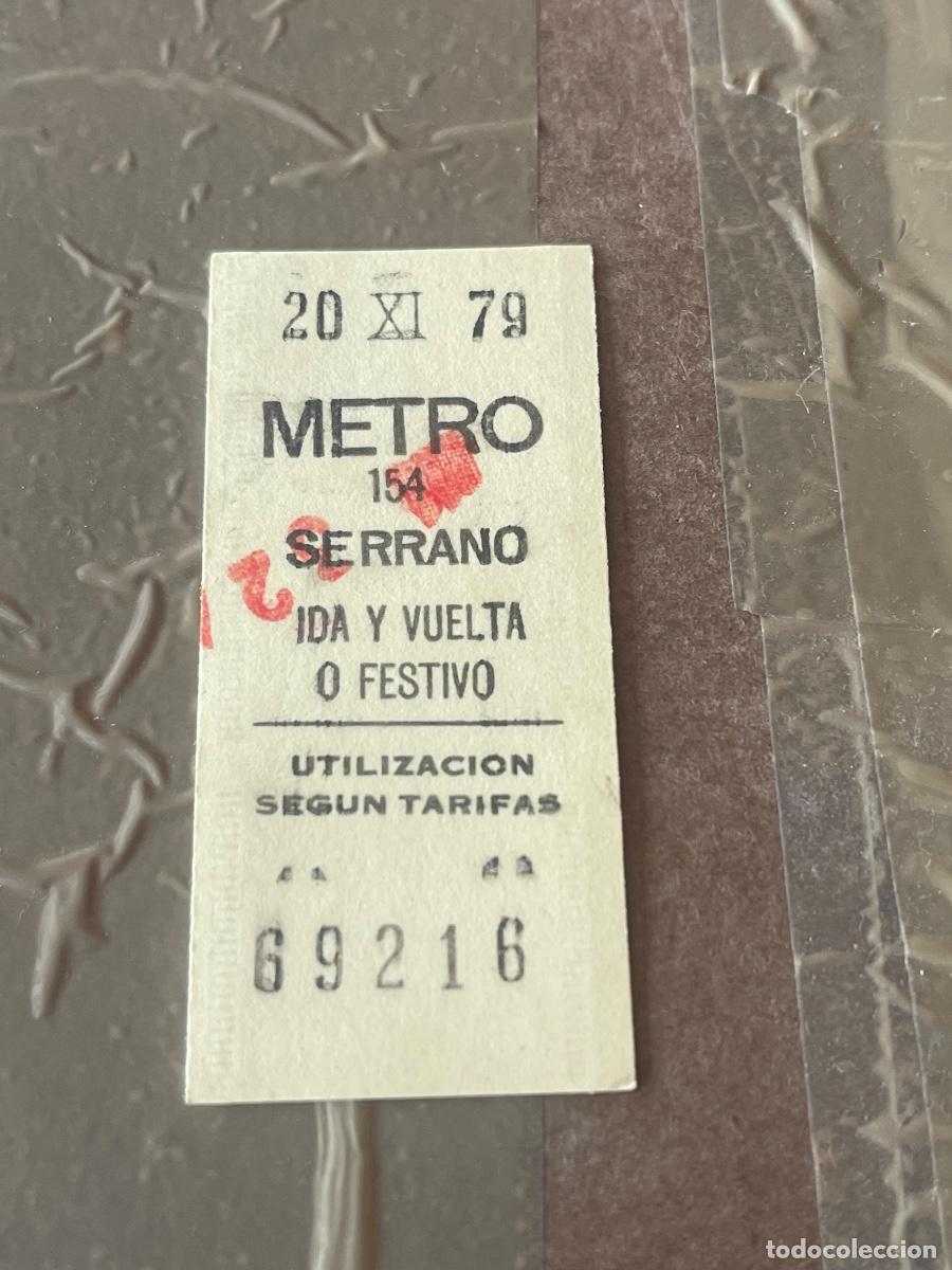 Outros artigos de papel: BILLETE METRO DE MADRID 1979 IDA Y VUELTA O FESTIVO AMARILLO - PARADA SERRANO 154