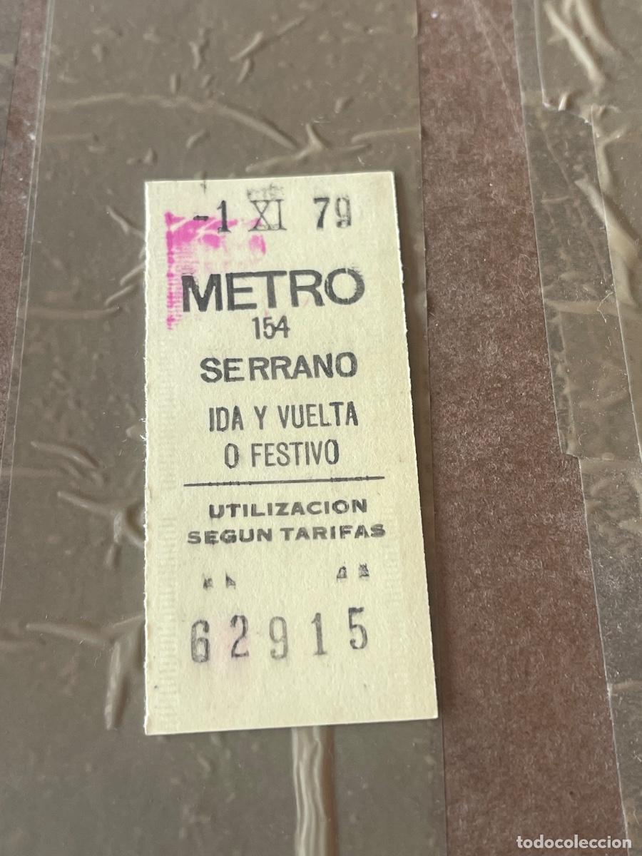 Altri oggetti di carta: BILLETE METRO DE MADRID 1979 IDA Y VUELTA O FESTIVO AMARILLO - PARADA SERRANO 154