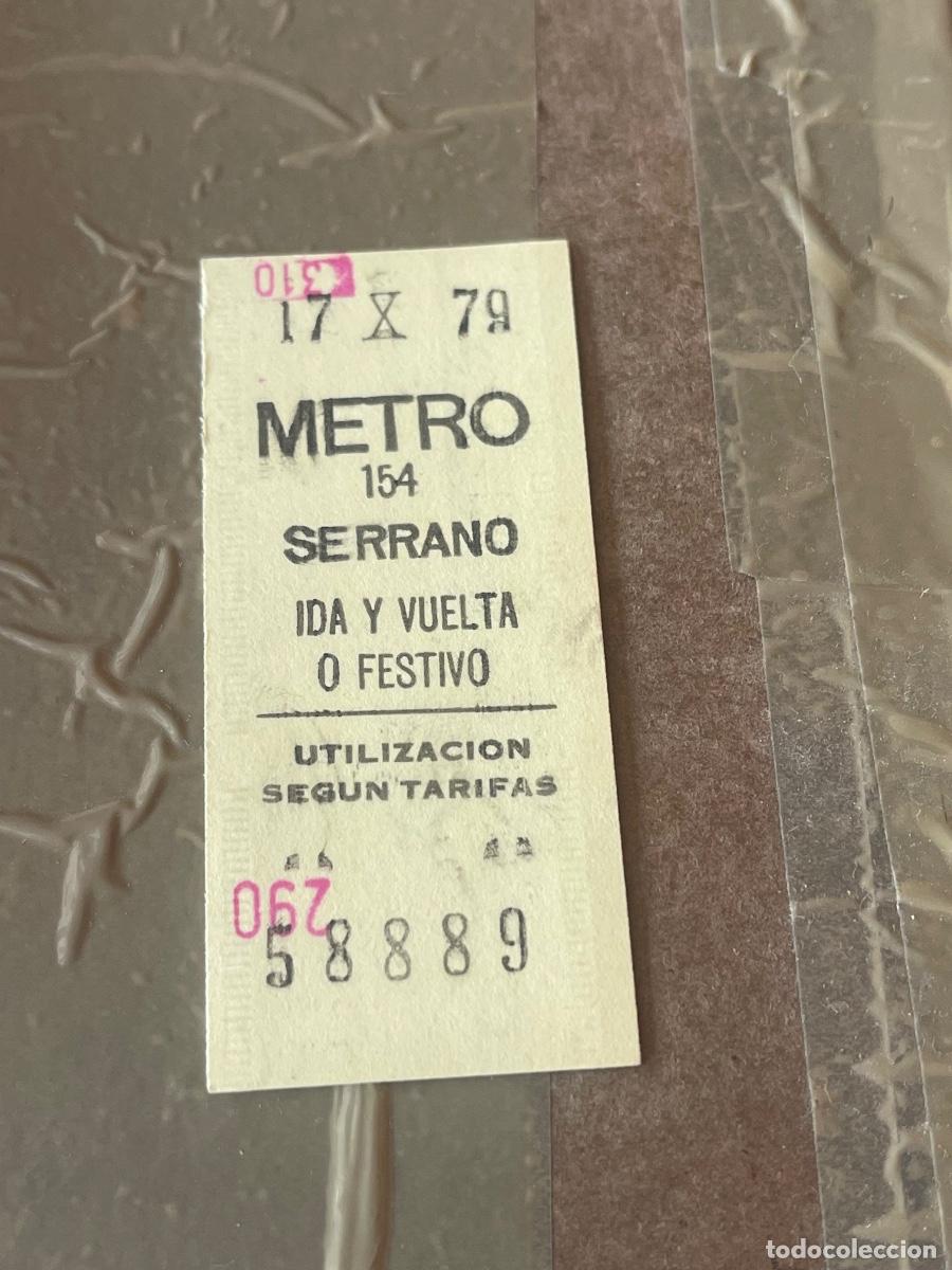 Altri oggetti di carta: BILLETE METRO DE MADRID 1979 IDA Y VUELTA O FESTIVO AMARILLO - PARADA SERRANO 154