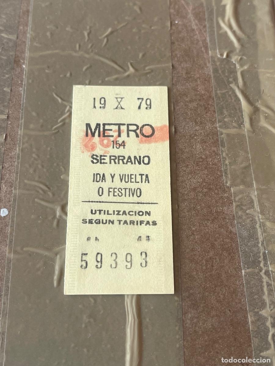 Otros art&iacute;culos de coleccionismo en papel: BILLETE METRO DE MADRID 1979 IDA Y VUELTA O FESTIVO AMARILLO - PARADA SERRANO 154