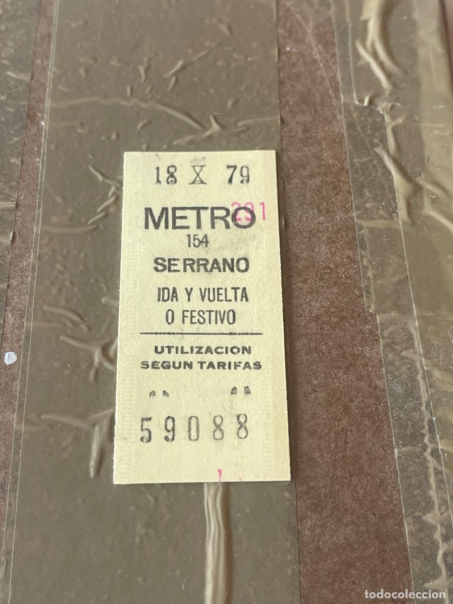 Otros art&iacute;culos de coleccionismo en papel: BILLETE METRO DE MADRID 1979 IDA Y VUELTA O FESTIVO AMARILLO - PARADA SERRANO 154