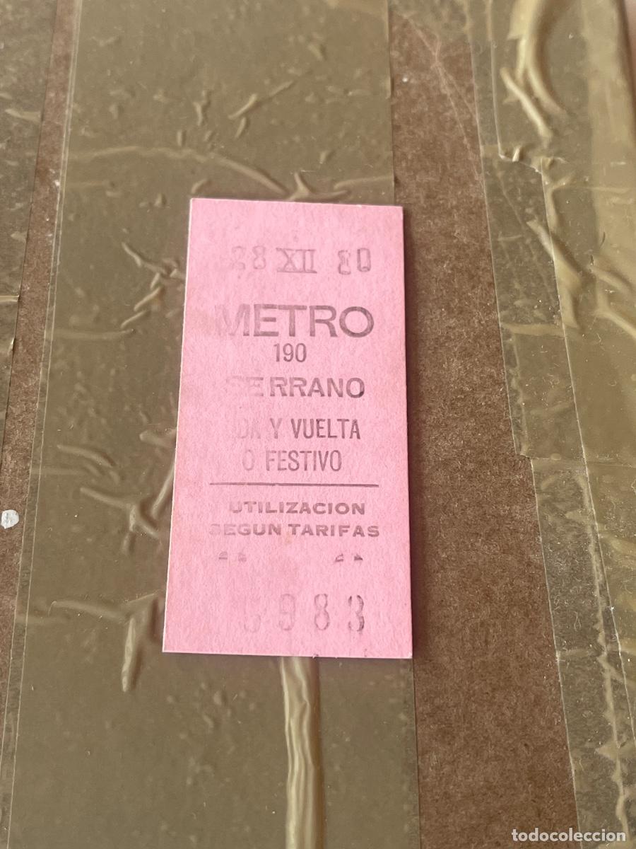 Otros art&iacute;culos de coleccionismo en papel: BILLETE METRO DE MADRID 1979 IDA Y VUELTA O FESTIVO AMARILLO - PARADA SERRANO 154