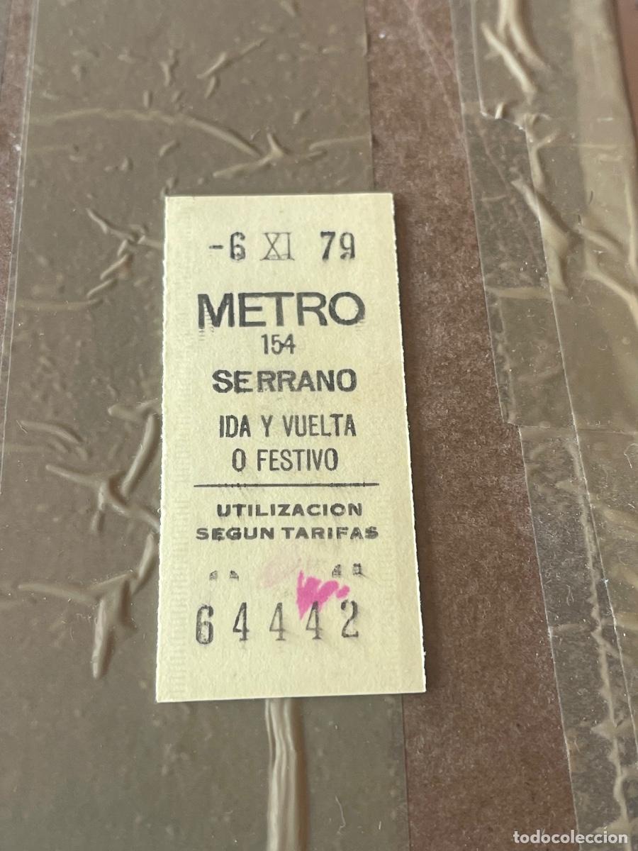 Collectionnisme Papier divers: BILLETE METRO DE MADRID 1979 IDA Y VUELTA O FESTIVO AMARILLO - PARADA SERRANO 154