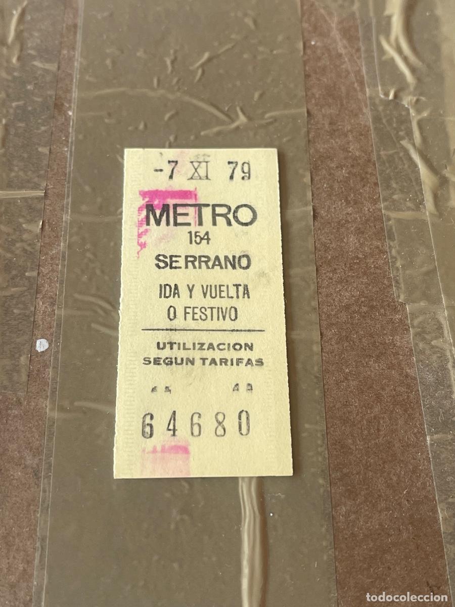 Collectionnisme Papier divers: BILLETE METRO DE MADRID 1979 IDA Y VUELTA O FESTIVO AMARILLO - PARADA SERRANO 154