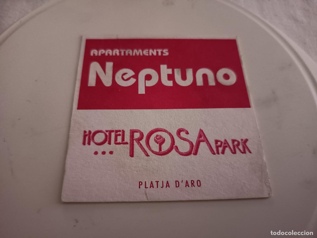 Otros art&iacute;culos de coleccionismo en papel: POSAVASOS HOTEL ROSA PARK, APARTAMENTOS NEPTUNO-PLATJA DE'ARO-GIRONA
