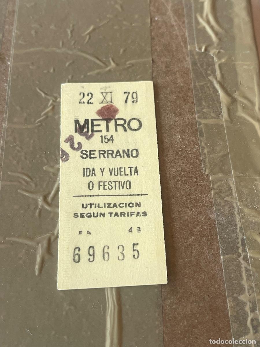 Otros art&iacute;culos de coleccionismo en papel: BILLETE METRO DE MADRID 1979 IDA Y VUELTA O FESTIVO AMARILLO - PARADA SERRANO 154
