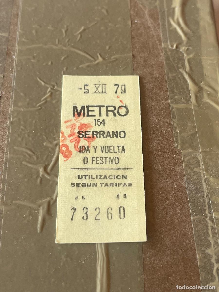 Otros art&iacute;culos de coleccionismo en papel: BILLETE METRO DE MADRID 1979 IDA Y VUELTA O FESTIVO AMARILLO - PARADA SERRANO 154