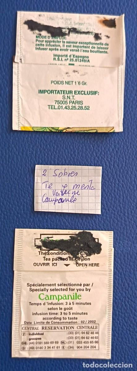 Otros art&iacute;culos de coleccionismo en papel: Sobres de Te y Menta. 2 Sobres. - Foto 4