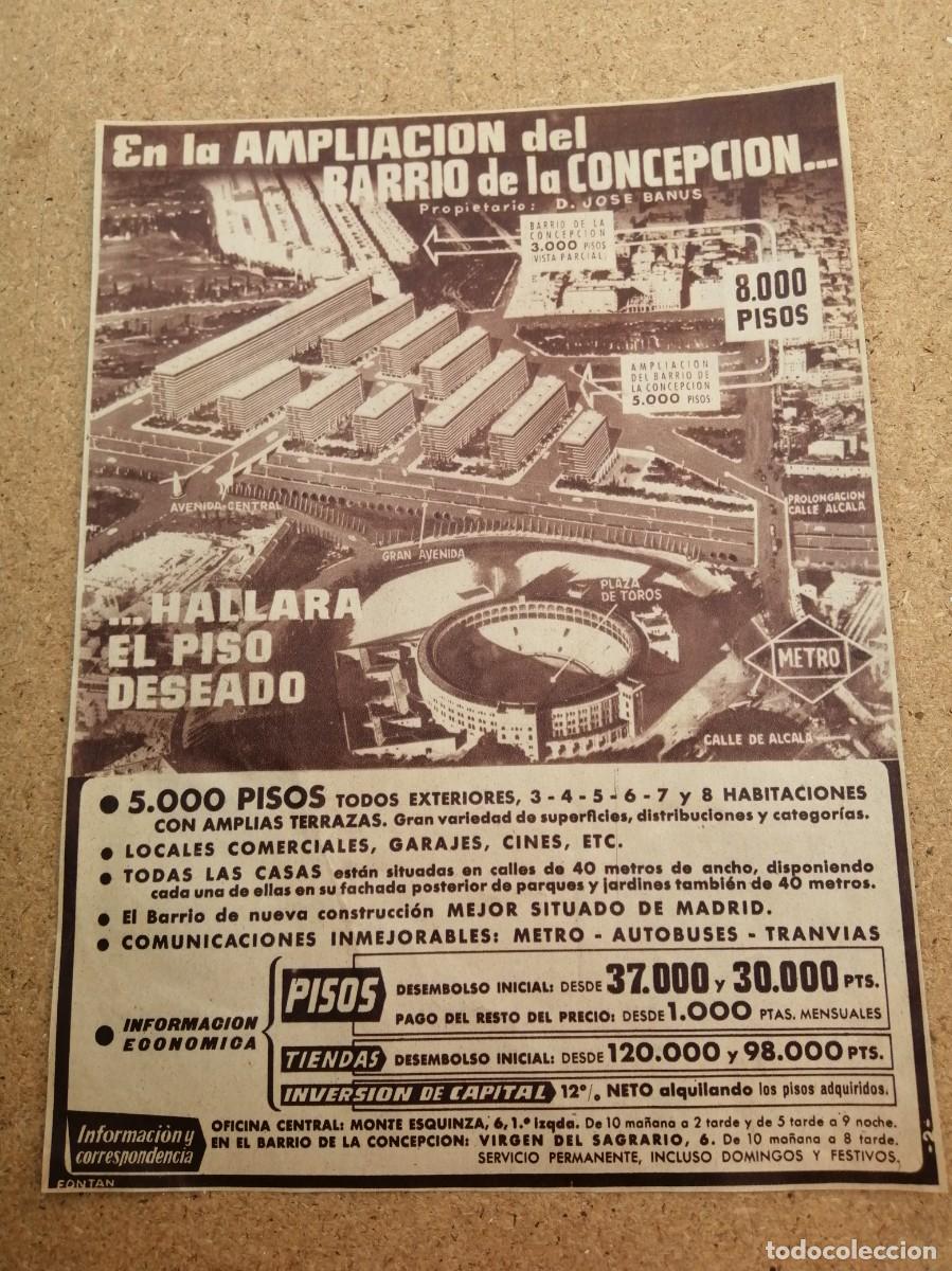 Otros art&iacute;culos de coleccionismo en papel: ANUNCIO. AMPLIACION DEL BARRIO DE LA CONCEPCION