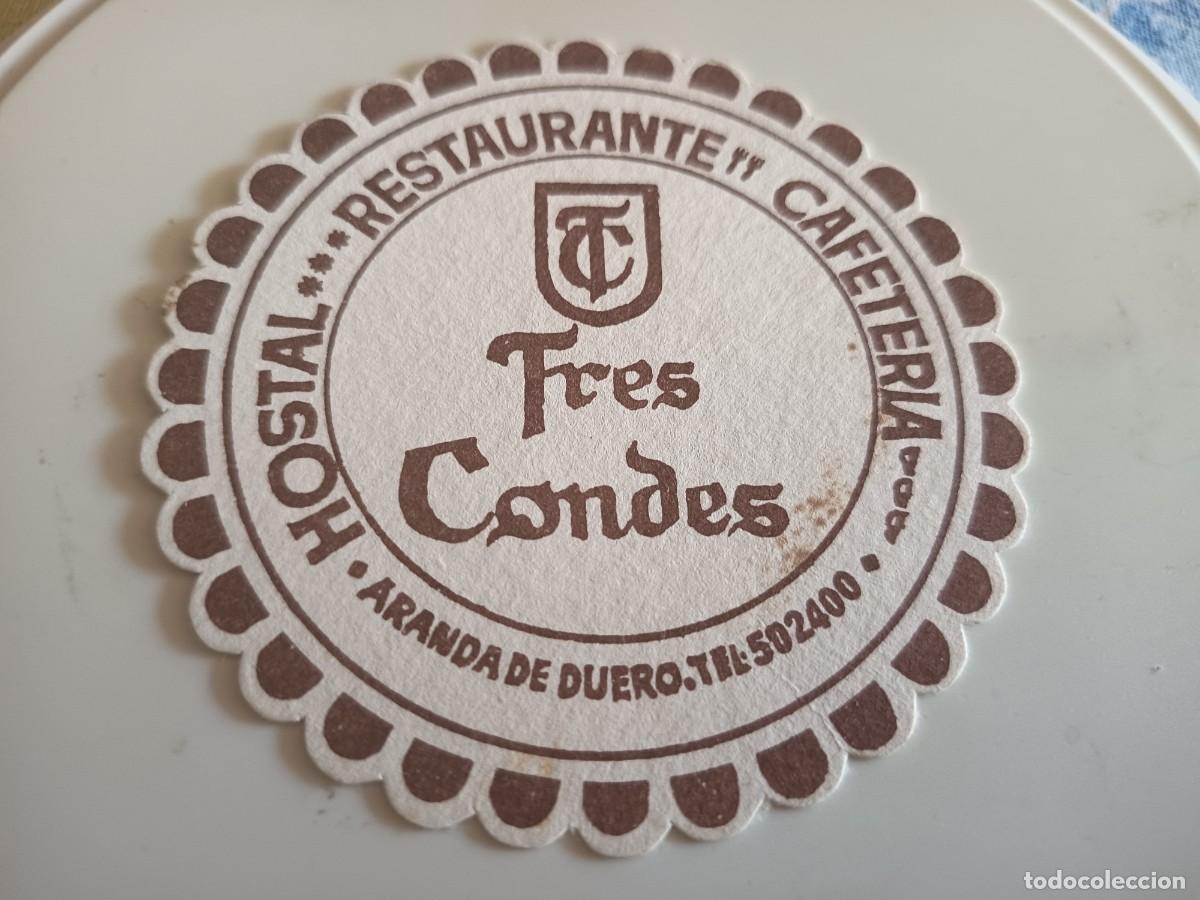 Otros art&iacute;culos de coleccionismo en papel: POSAVASOS HOSTAL TRES CONDES-ARANDA DE DUERO-BURGOS
