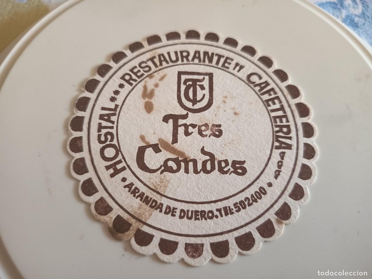 Otros art&iacute;culos de coleccionismo en papel: POSAVASOS HOSTAL TRES CONDES-ARANDA DE DUERO-BURGOS