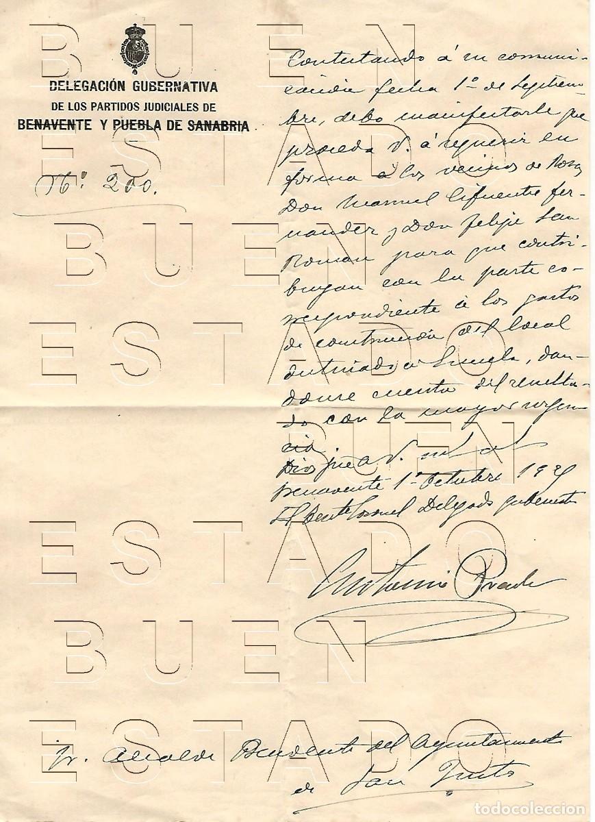 Otros art&iacute;culos de coleccionismo en papel: 1924 BENAVENTE Y PUEBLA DE SANABRIA SAN JUSTO ZAMORA CARTA Y SOBRE M52