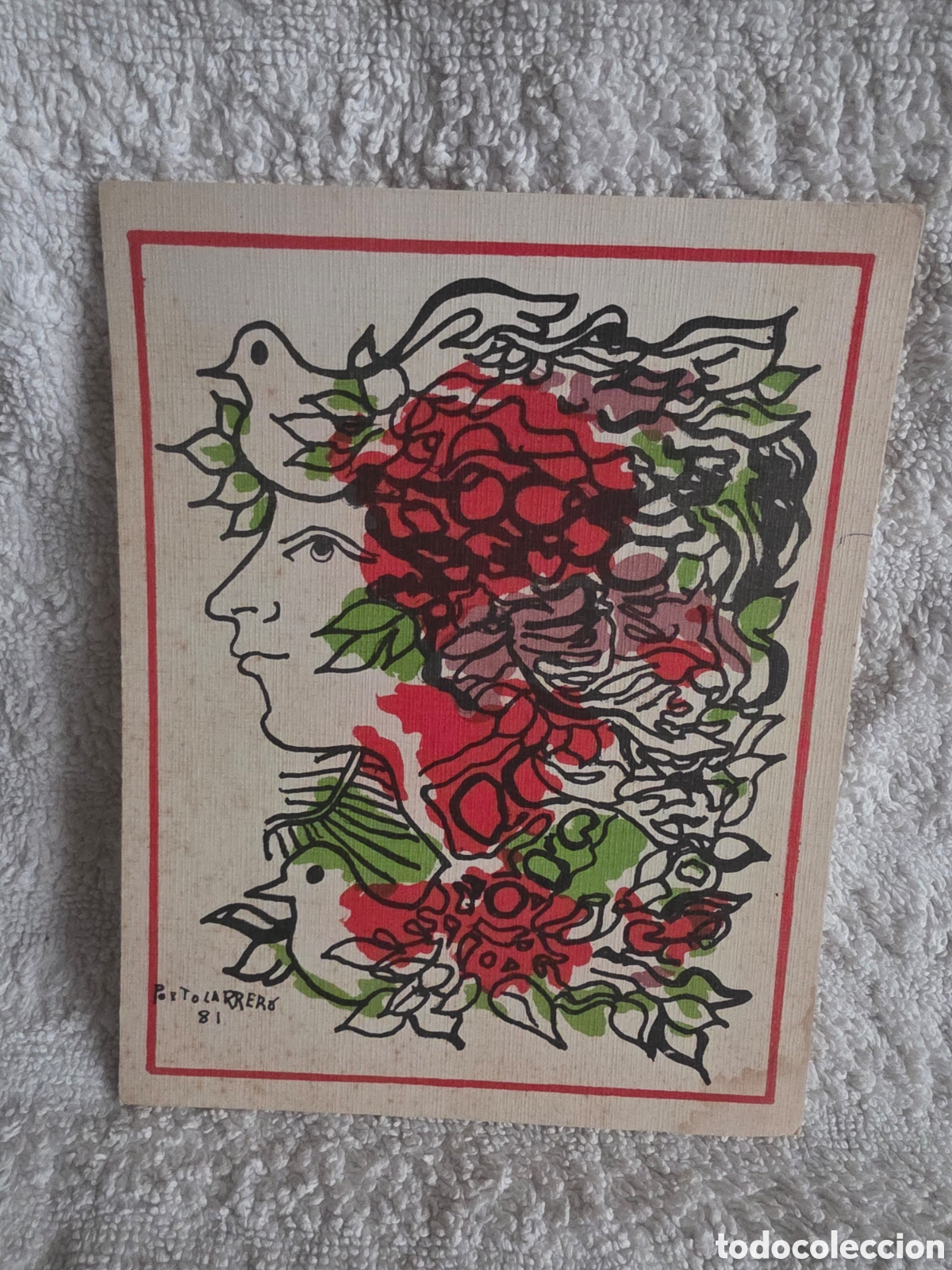 Otros art&iacute;culos de coleccionismo en papel: REN&Eacute; PORTOCARRERO. SERIOGRAF&Iacute;A OFFSET.. De la serie Flora