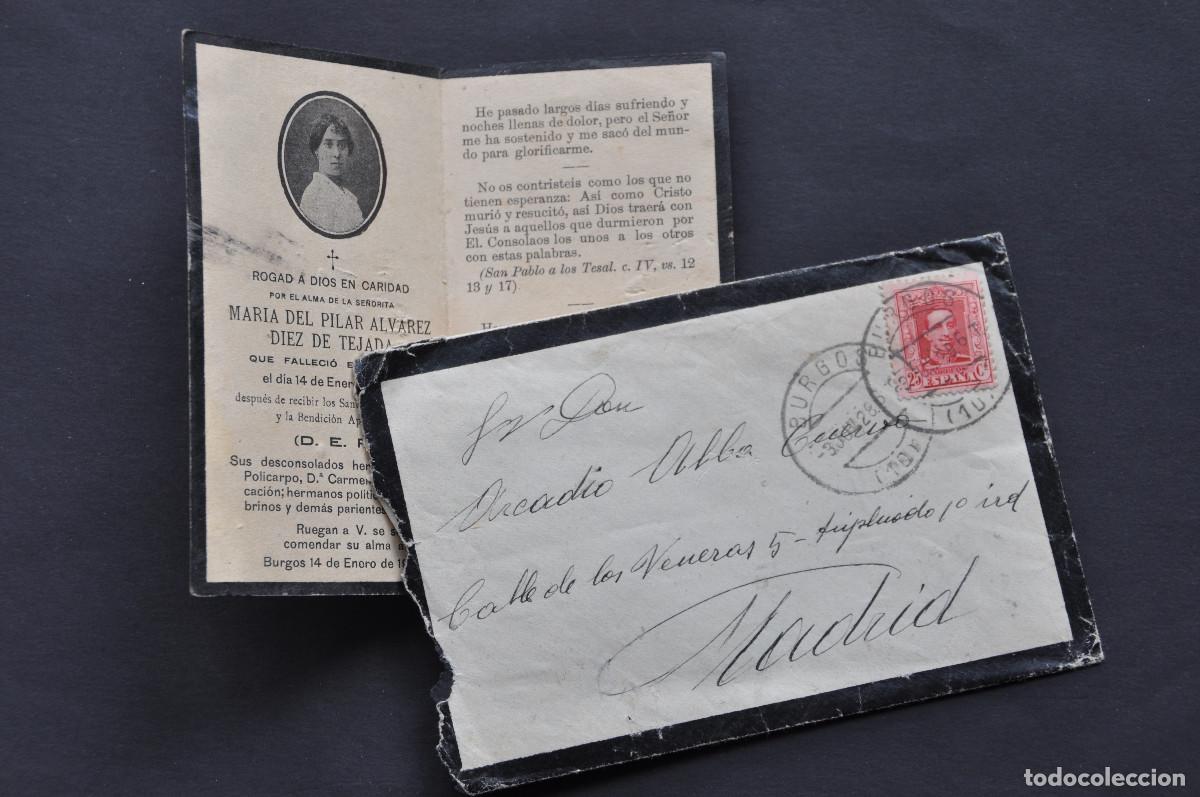 Otros art&iacute;culos de coleccionismo en papel: SOBRE CON RECORDATORIO DE UN FALLECIMIENTO EN EL A&Ntilde;O 1920