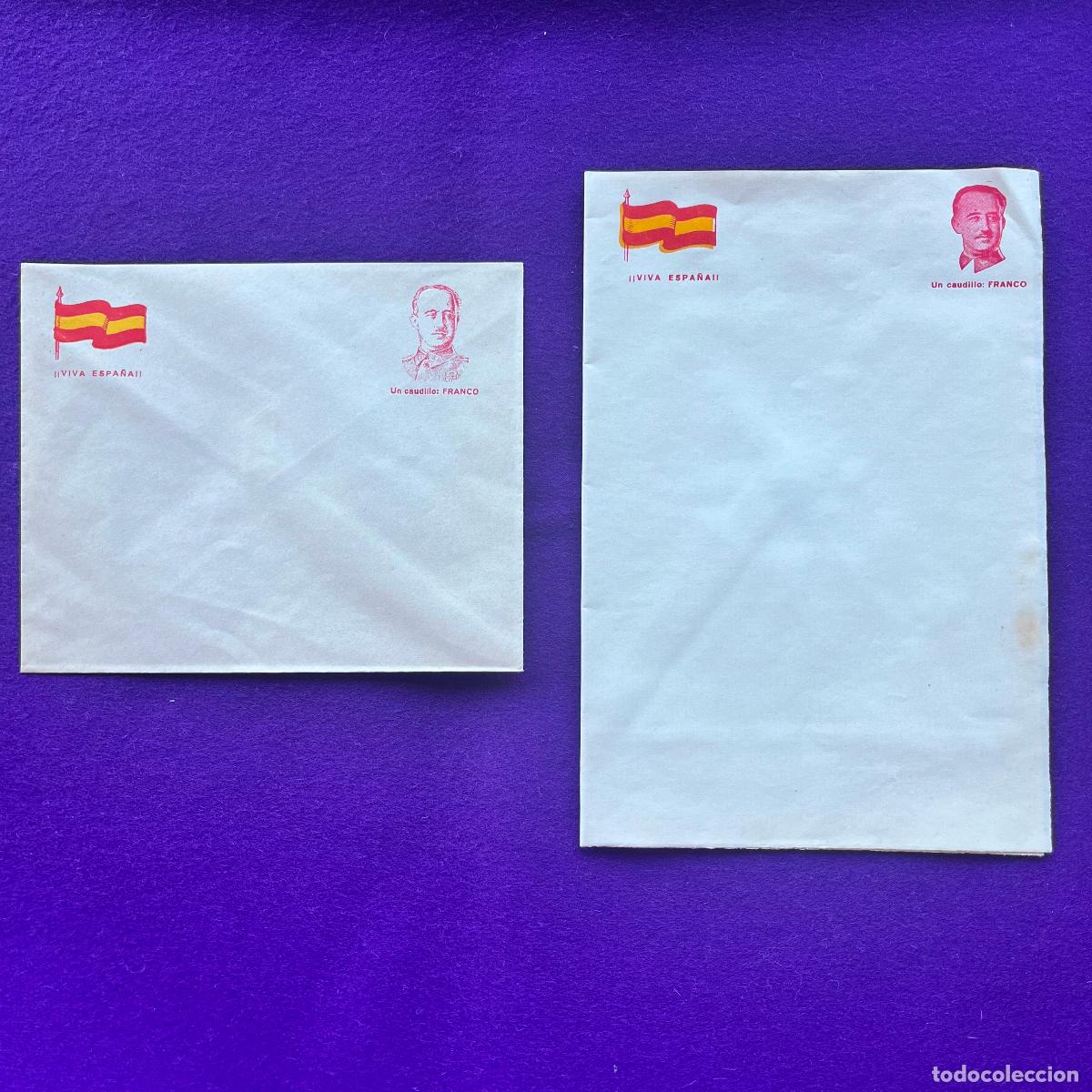 Paper Collecting Others: SOBRE Y CARTA DE FRANCO. VIVA ESPA&Ntilde;A. UN CAUDILLO: FRANCO.