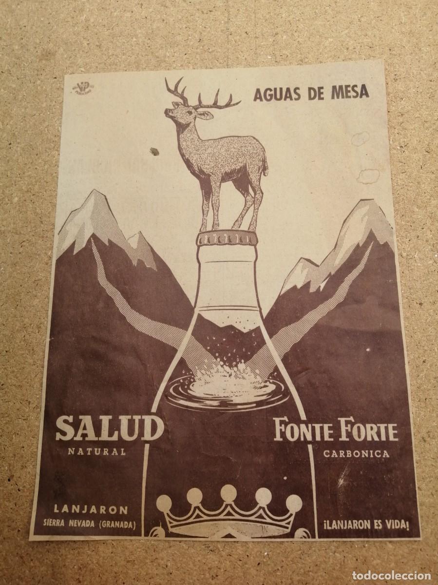 Otros art&iacute;culos de coleccionismo en papel: ANUNCIO. AGUAS DE MESA SALUD - FONTE FORTE