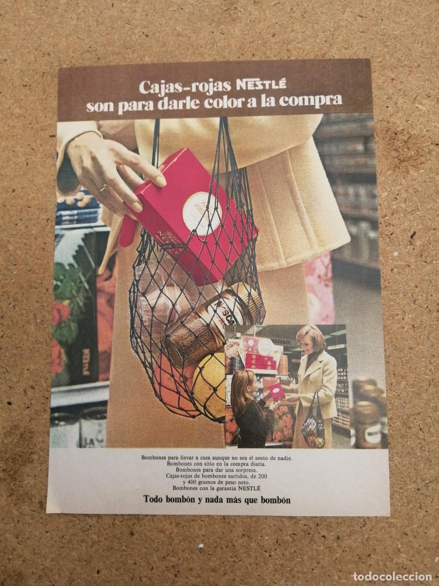 Otros art&iacute;culos de coleccionismo en papel: ANUNCIO. BOMBONES CAJA ROJA DE NESTLE