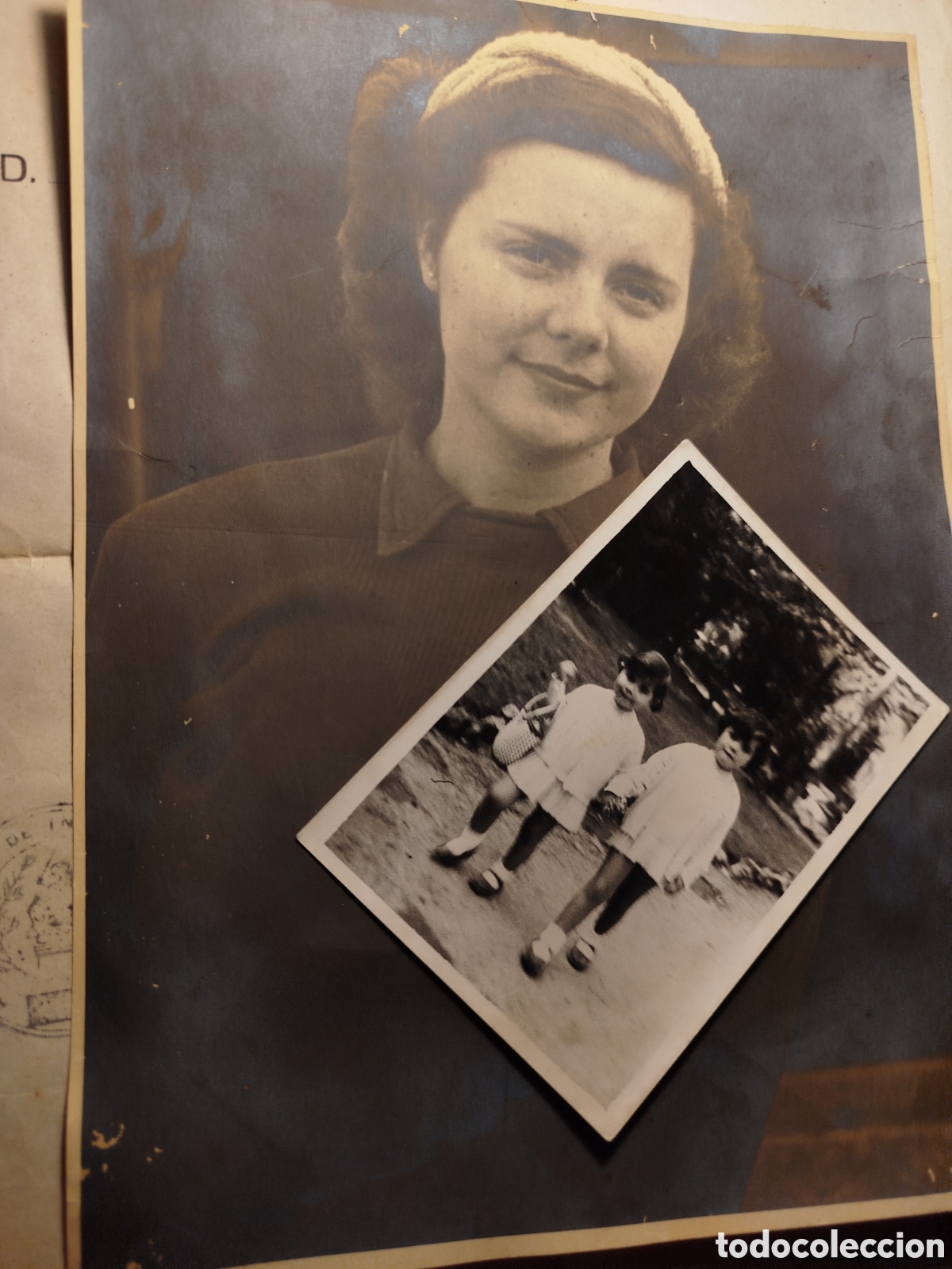 Otros art&iacute;culos de coleccionismo en papel: Dos fotos antiguas vintage