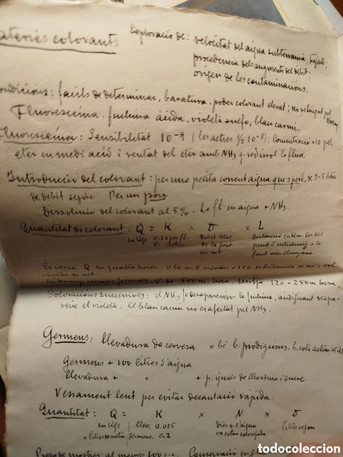 Otros art&iacute;culos de coleccionismo en papel: Hoja con formulas antiguas medicina