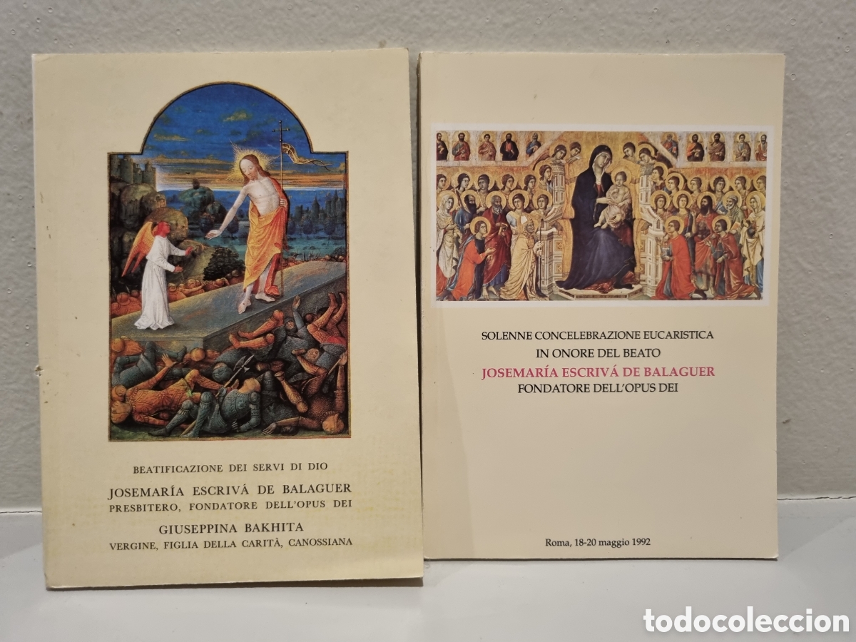 Otros art&iacute;culos de coleccionismo en papel: Libritos Beatificaci&oacute;n Josemar&iacute;a Escriv&aacute; y Giuseppina Bakhita. Roma 1992