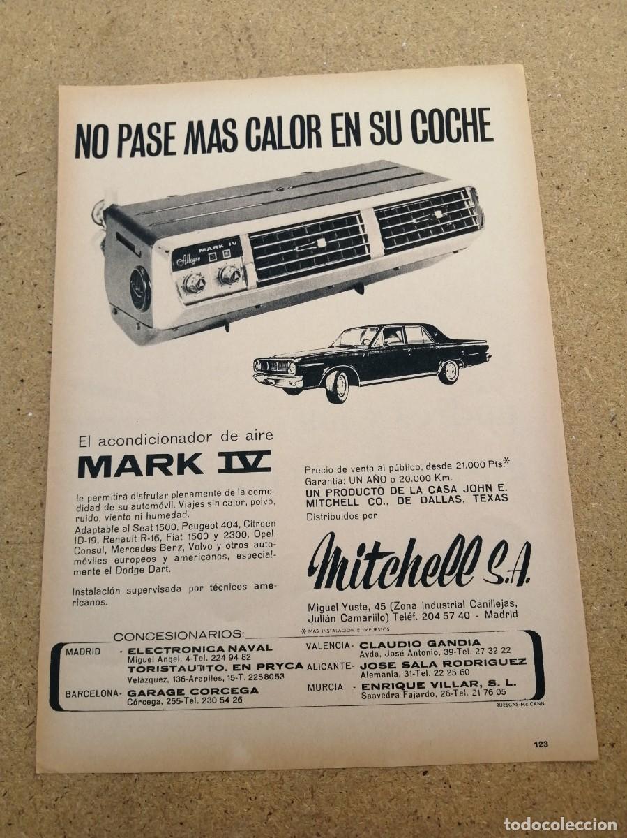 Altri oggetti di carta: ANUNCIO. ACONDICIONADOR DE AIRE MARK IV, DE MITCHELL