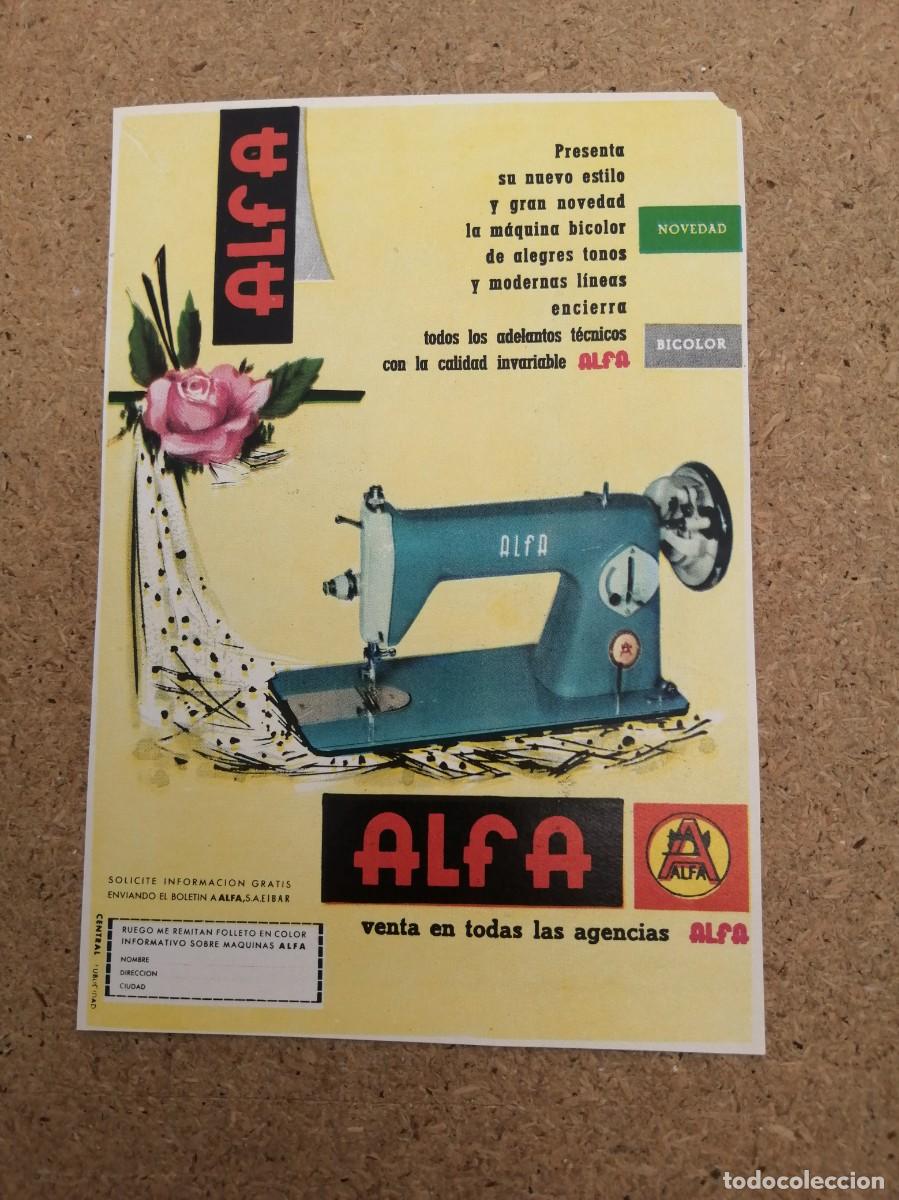 Otros art&iacute;culos de coleccionismo en papel: ANUNCIO. MAQUINA DE COSER ALFA