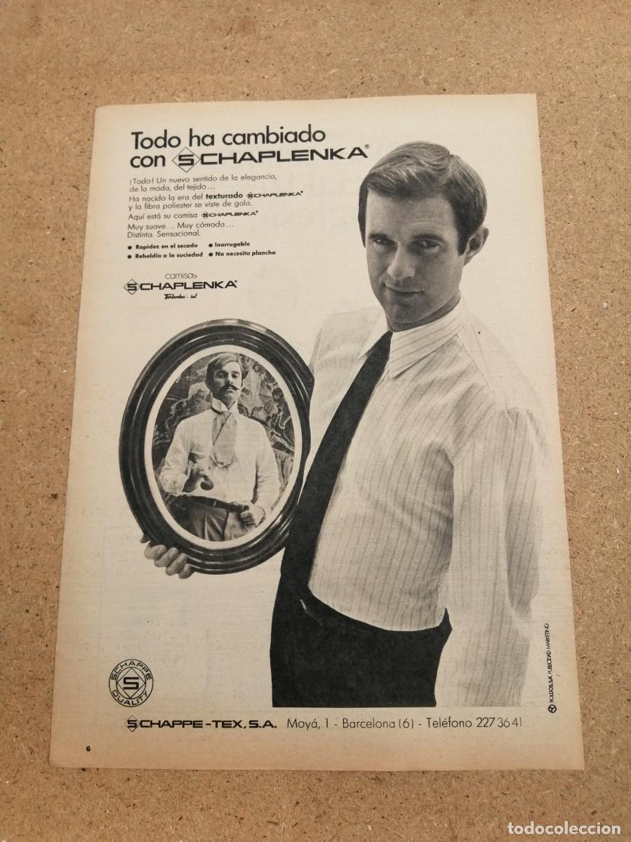 Otros art&iacute;culos de coleccionismo en papel: ANUNCIO. CAMISAS CHAPLENKA