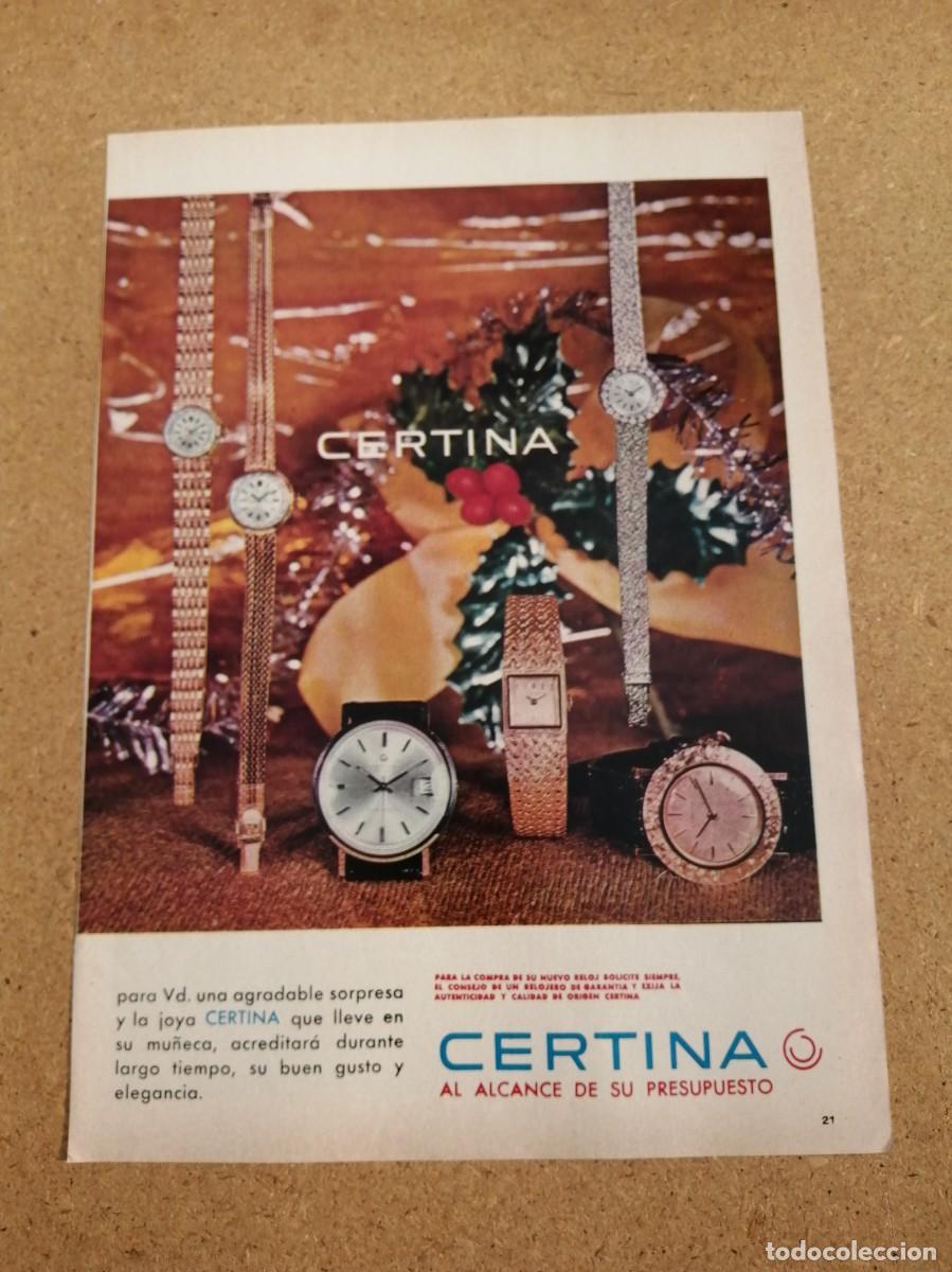 Otros art&iacute;culos de coleccionismo en papel: ANUNCIO. RELOJES CERTINA - Foto 1