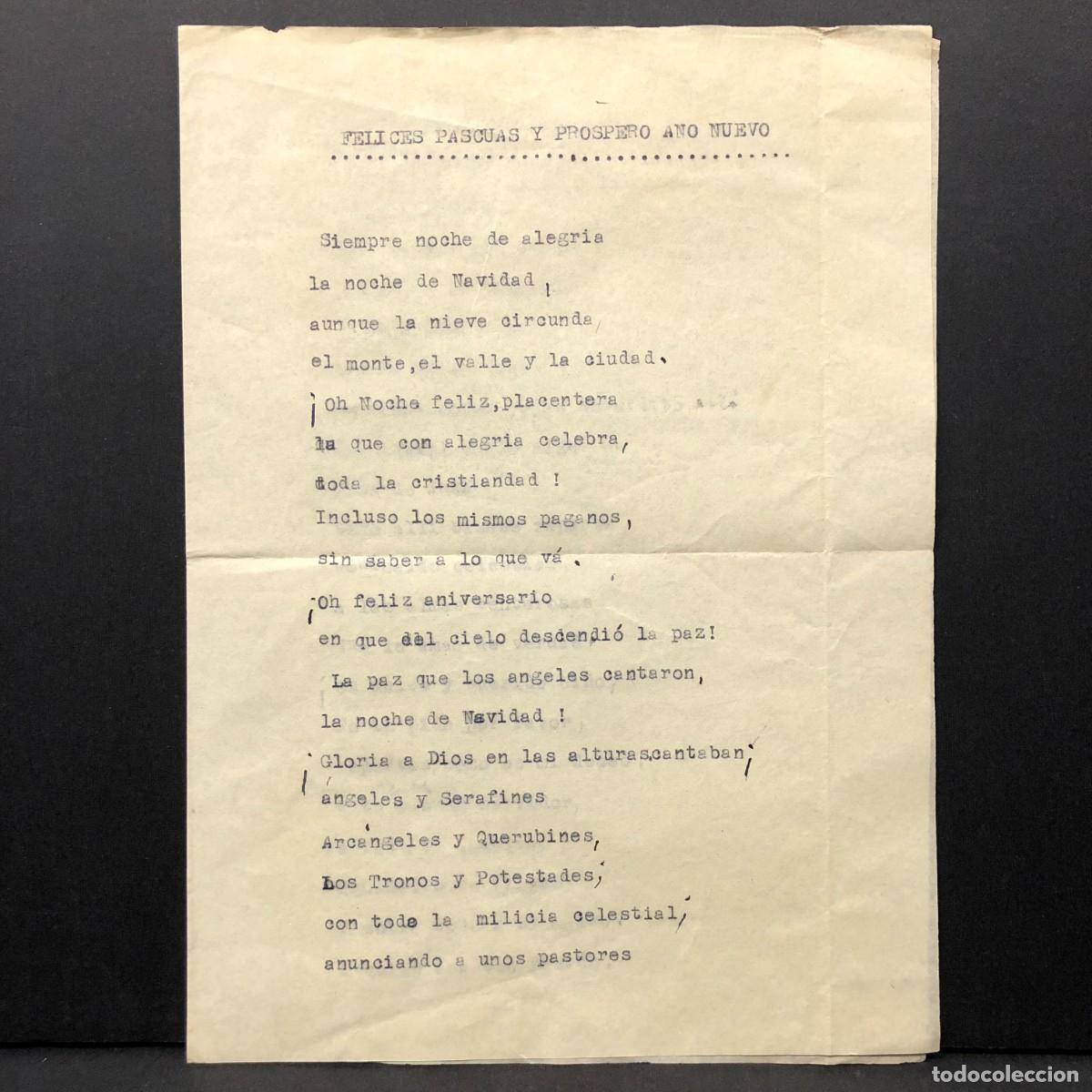 Collectionnisme Papier divers: FELICITACION DE NAVIDAD - FELICES PASCUAS Y PROSPERO A&Ntilde;O NUEVO - 1946 / 5493