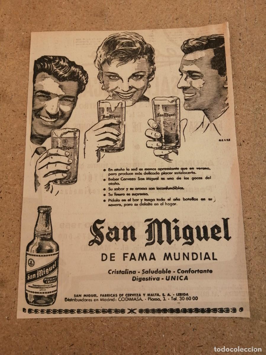 Otros art&iacute;culos de coleccionismo en papel: ANUNCIO. CERVEZA SAN MIGUEL