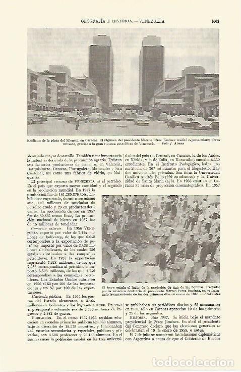 Collectionnisme Papier divers: LAMINA ESPASA 21810: Plaza del Silencio en Caracas Venezuela - Varios