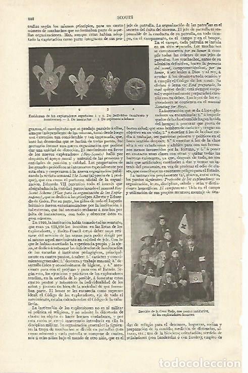 Paper Collecting Others: LAMINA ESPASA 12436: Emblemas de los exploradores de Espa&ntilde;a - Varios
