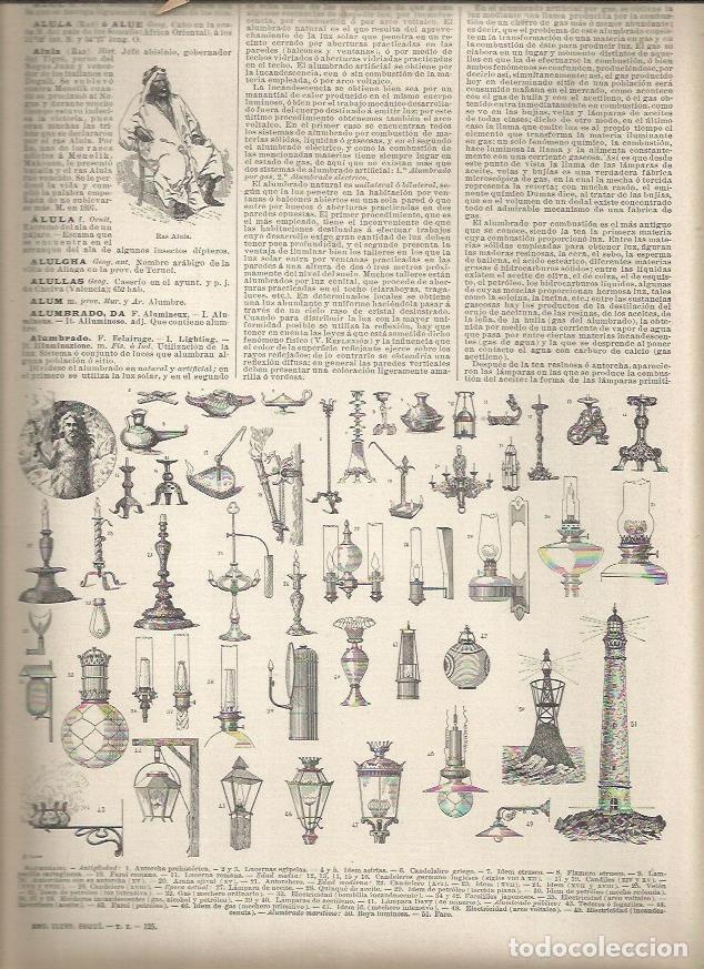 Paper Collecting Others: LAMINA 23343: Tipos de alumbrado - Varios