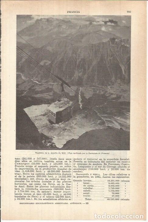 Otros art&iacute;culos de coleccionismo en papel: LAMINA ESPASA 38151: Teleferico de la Aigulle du Midi, Francia - Varios